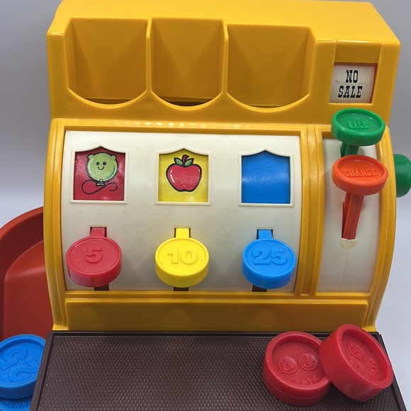 Pristine condition- 1975 Fisher Price Cash Register ORIGINAL BOX - Picture 4 of 11
